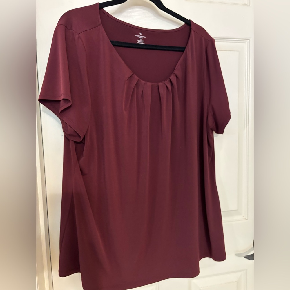 Worthington maroon blouse size 3x